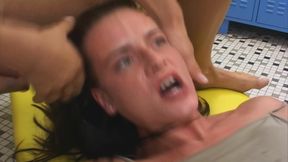 Squirting Hot Babe in Piss and Cum Bukkake Gangbang Homemade