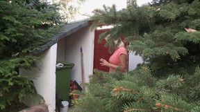 Hot Blonde Neighbor Fucked Hard in Living Room