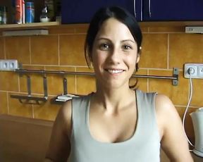 I present to you Lucie a real brunette fairy with a great desire to show herself on a porn site