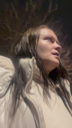 Care aide cums in public washroom on break