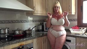 Thick & Busty Mature Wife Masturbates in Kitchen For You