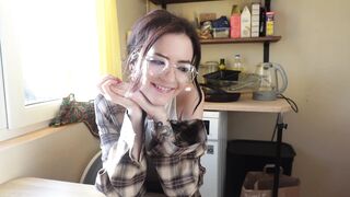 Nerdy girl is a PEGGING MONSTER