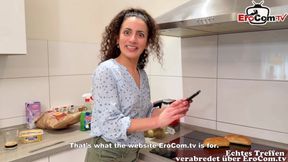 German Milf Next Door Does EroCom Sex Meeting In Her Kitchen