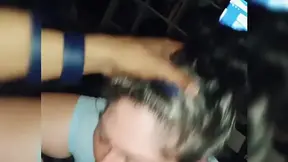 Latina beauty gives a BBC sloppy deepthroat facial