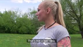 ”Titty Glamour Model's Outdoor Fuck”