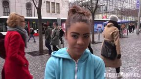 Young Gypsy blows fat dick and gets fucked outdoor for cash