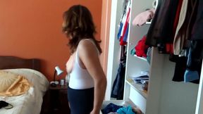 My beautiful wife getting cocks rock hard before fucking, real cuckold husband.