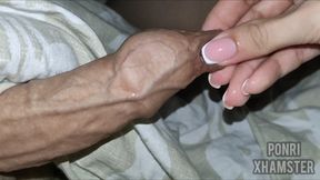 She adores my uncircumcised cock, and I adore her gentle hands!