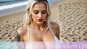 Naughty blonde MILF deepthroats and gets anal fucked on the beach