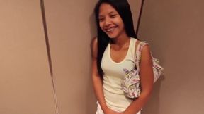 Skinny asian teen loves to ride a hard dick POV