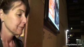 Amateur milf Joyce Mifle sucks and fucks big dick in condom back home