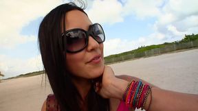 Dirty teen approached on the street, makes porn videos in exchange for $. Pussy with cream