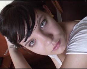 Sexy German bitch stuffs herself with a big dildo