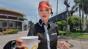 McDonald's Girl Fucks to Fix Her Mistake