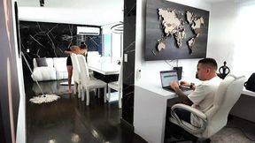 Cheating husband pounds his GF and wife in cowgirl and missionary