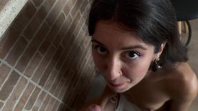 Family Routine - Unfaithful Woman Constantly Fucks with Anyone in Front of Her Cuckold Husband - How She Loves Cum in Her Mouth