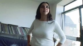 German girl with a sexy looking body loves masturbating and riding a hard cock