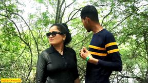 Village Bhabhi Dating Sex at Jungle with Unmarried Devar! Desi Sex