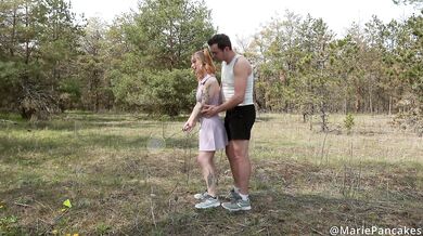 Outdoor Lesson Turns Into Hard Anal Fuck, ATM Facial