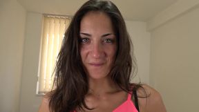 Pretty Slim Horny Woman, First Casting, Then Fucking Small Tits