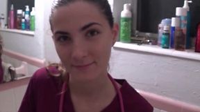 Nurse Milf stepmom does a sex check up and allows to cum inside - POV