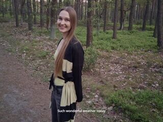 Hot nymphomaniac in the forest made me cum in her throat
