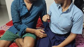teen students bunk off their classes and have sex till orgasm and squirt in clear Hindi audio
