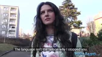 Italian brunette Francesca Dicaprio sucks and rides thick cock in public