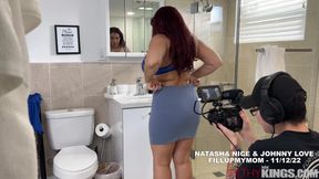 Bts - Sizing up to Stepmom's Big Naturals