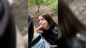 Sexy German Teen Jamie Young Sucks A Cock In The Forest