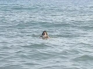 Teen on vacation with her boyfriend