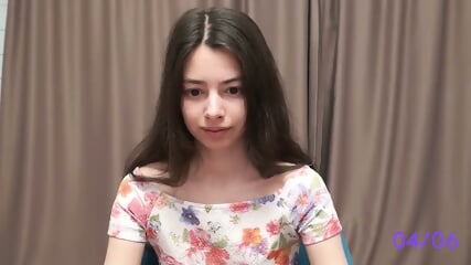 Very cute brunette skinny webcam teen solo