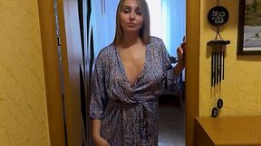Plump Buxom Blonde MILF Has Fun With Her Stepson's Friend While Her Stepson is Resting