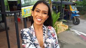 ”Thai MILF amateur takes a huge cock ass pumping after being picked up”