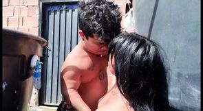 We went up to the terrace of the house because we heard a drip of water coming from the roof