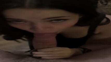 College Cutie Sucks Stranger At Home