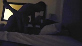 Fucks hard, moans and screams a lot in low light