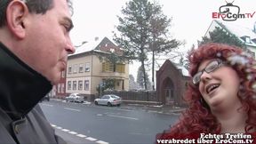 Chubby Germans approached on the street and persuaded to have sex