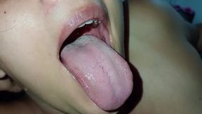 I let him fuck my throat hard until it comes in my mouth and I swallow all his hot milk