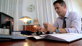 Blonde Secretary Legs Spread Wide Office Fuck