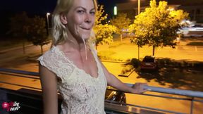 Crazy!! Blonde Babe Fucked in Public After Date!!