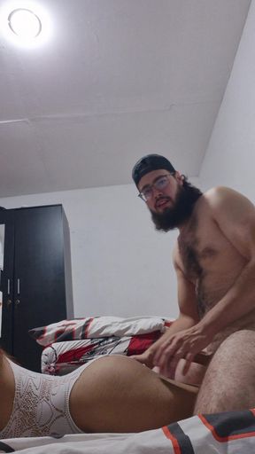 He fucks me he takes the milk out of my tits I love it!!