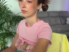 Curly Blonde Teen Records Solo Dildo Masturbation More at