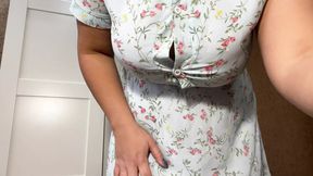 Busty Eva loves to masturbate her pussy with her fingers, dirty talk, Eva's loud moans