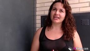 Chubby amateur girl goes wild in foursome with doggystyle and back door