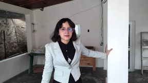 ENF Latina Teen reporter stripped