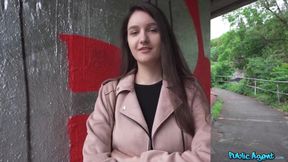 Public Agent - College art student with natural tits dares to have sex outside for first time