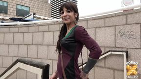 Elea, a pretty brunette, finally fulfills her fantasy