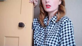 Watch me empty my load into this redhead's mouth