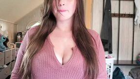 Dirty Talking Wife's Big Natural Tits Need to Be Used